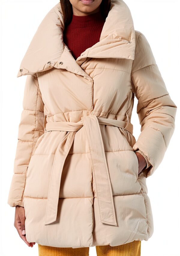 Giacca Benetton Donna Nylon Poliestere Taglia 44 Beige-0