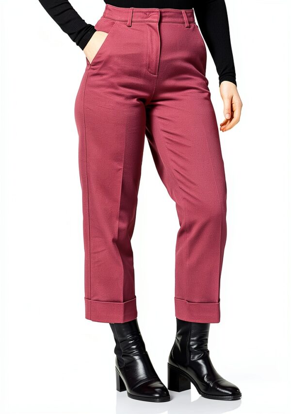 SISLEY Pantaloni Donna Tinta Unita Vita Alta Gamba Stretto