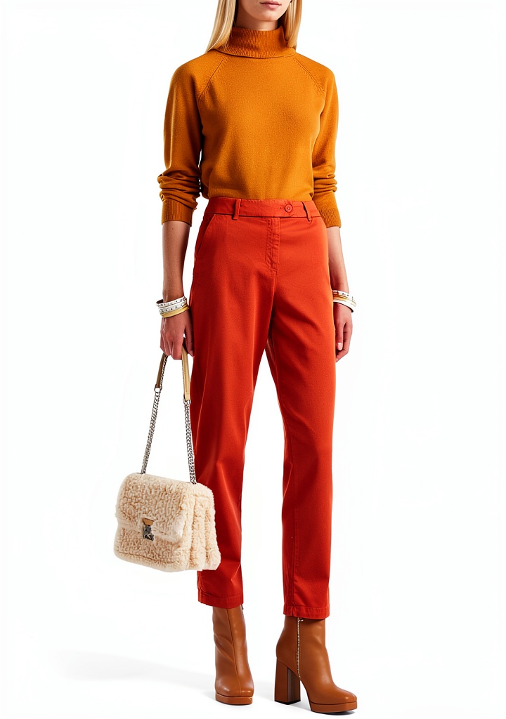Pantaloni Donna United Colors Benetton Chino Gabardina indossati da una modella in un ambiente urbano