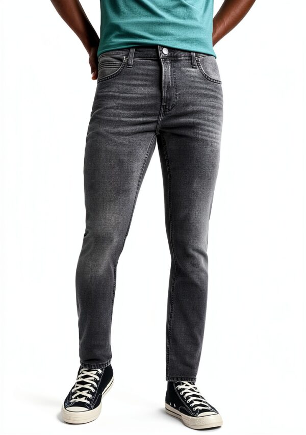 Lee Malone Jeans Uomo Grigio Scuro Stretch Cotone