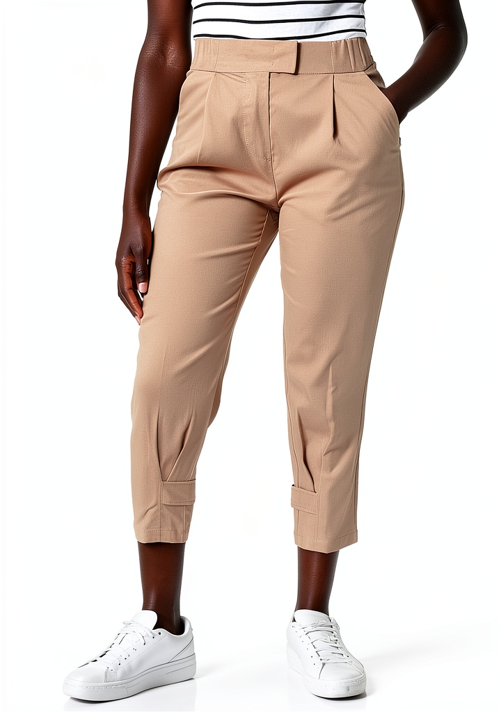 Donna che indossa Sisley Pantaloni Lyocell Cotone in ufficio con postura rilassata