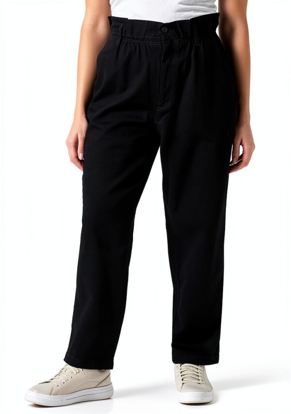 Sisley Boxer Bambino Donna Jeans Cotone Elastan Nero