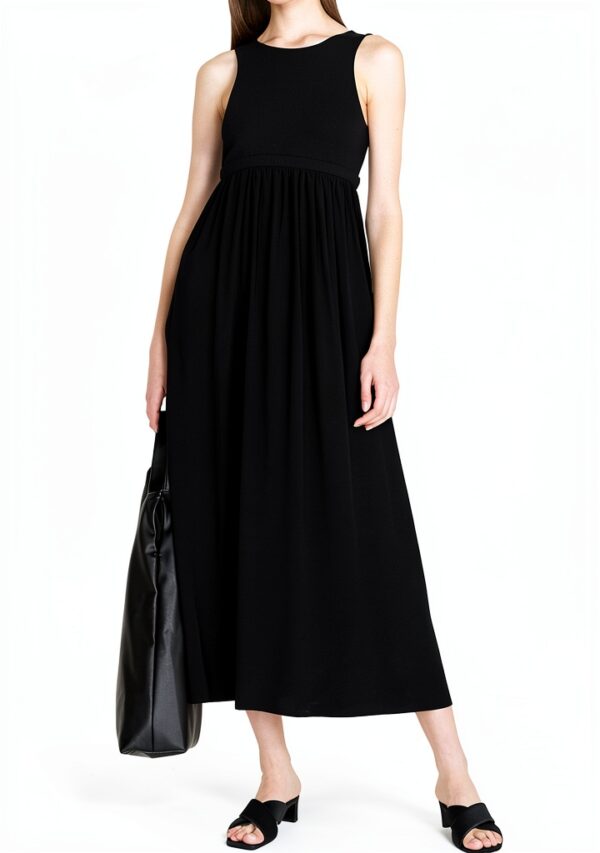 SISLEY Dress Donna Viscosa Casual Nero Taglia 38