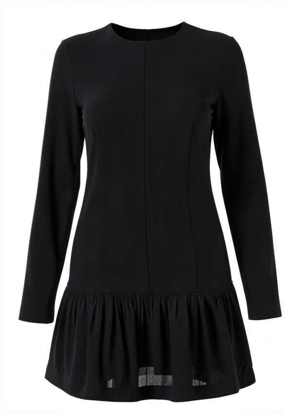 Sisley Vestito Donna Nero Casual Poliestere Viscosa Elastan