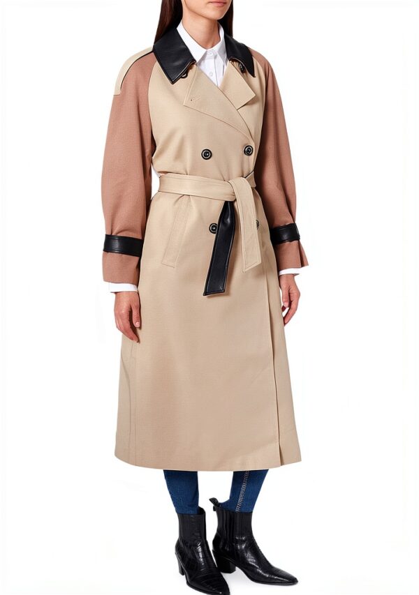 Sisley Trench Donna Cappotto Cotone Lycell Donna Elegante