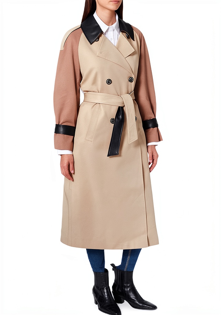 Trench Sisley Donna indossato in un contesto urbano