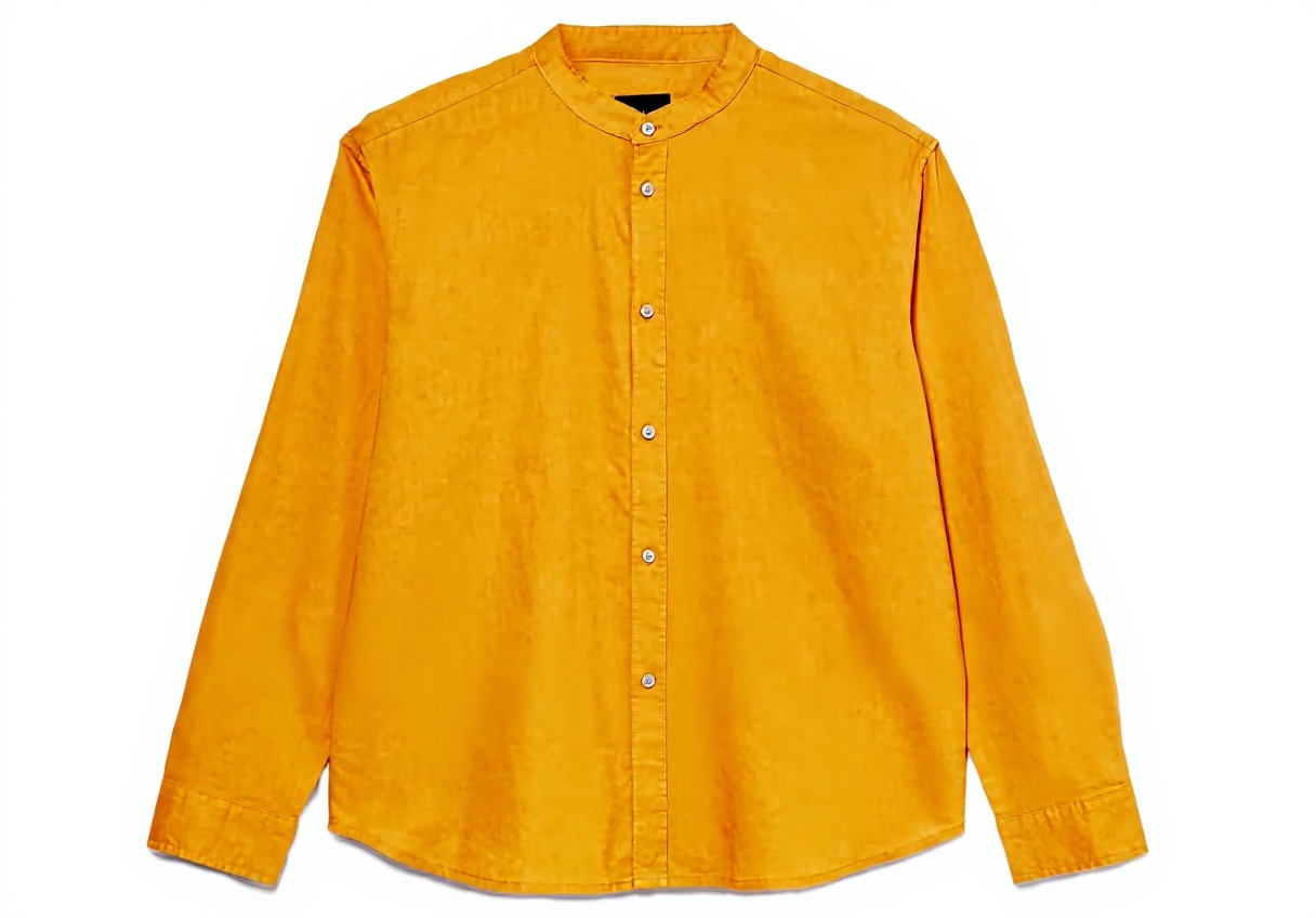 Maglietta SISLEY uomo in lino e cotone con collo button-down