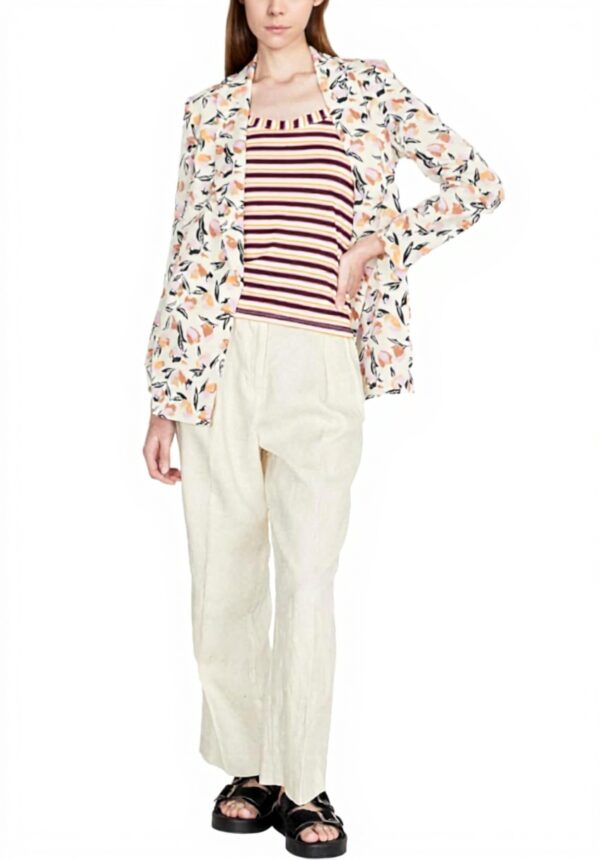 Sisley T-Shirt Donna Multicolore Tank Top Poliestere Viscosa
