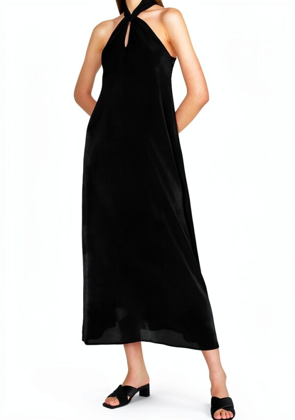 Vestito Donna SISLEY Nero Casual Poliestere Viscosa