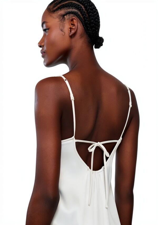 Slip Benetton Donna Viskose Satin Pizzo Applicato-5