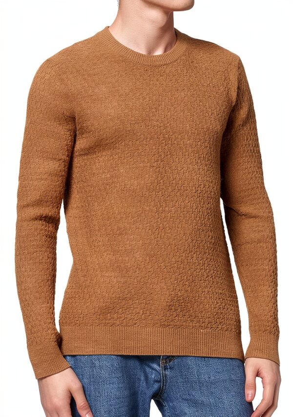 Maglione Uomo Benetton L Beige Maglia Lunga Comodo-0