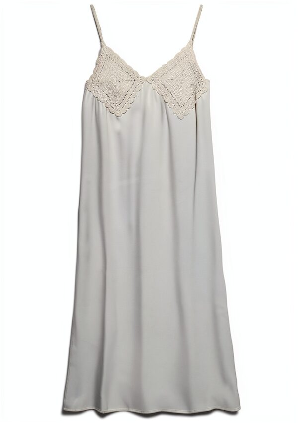 Slip Benetton Donna Viskose Satin Pizzo Applicato-0