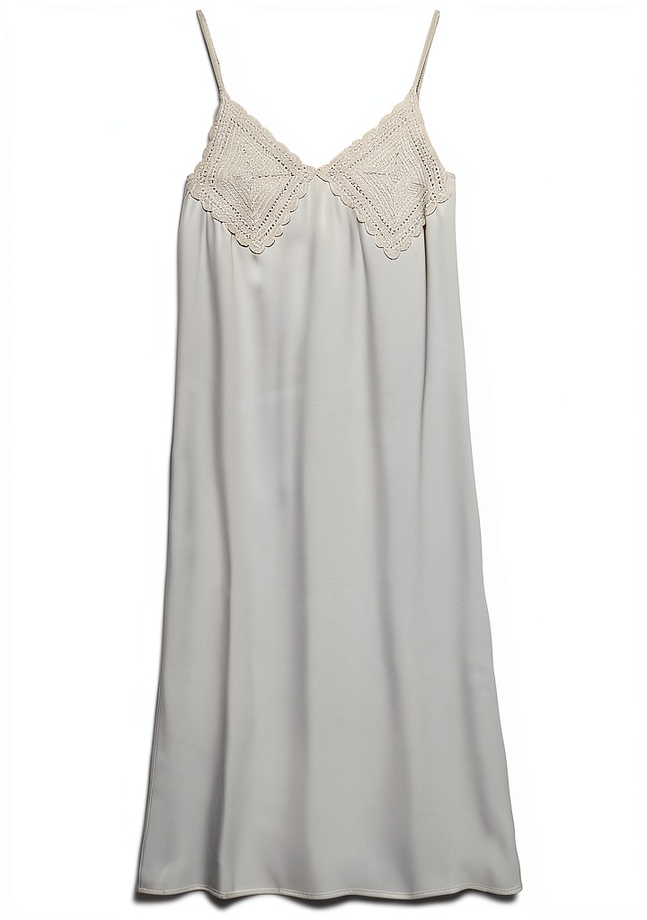 'Slip Benetton Donna in viskose satin con dettagli a pizzo'