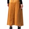 Gonna Benetton bande asimmetriche fluente elegante donna-3