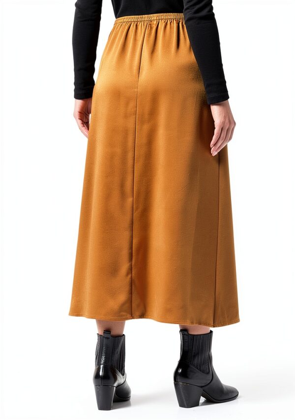Gonna Benetton bande asimmetriche fluente elegante donna-3