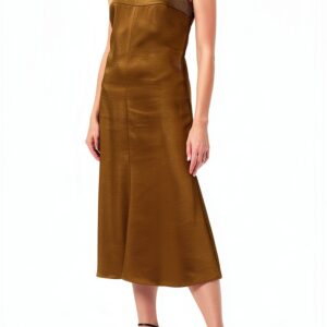 Dress Benetton Donna Poliestere Verde Oliva Modello-0