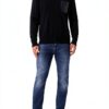 Maglione Uomo Benetton Lana Nero Maglione Largo-1