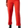 Pantaloni S Benetton Donna Cotone Elastan Rosso Mattone-0