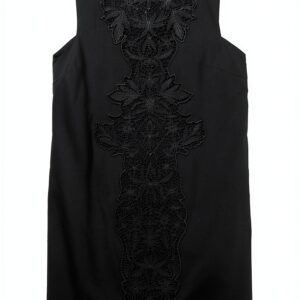 Abito corto Benetton donna poplin ricamo righe senza maniche-0