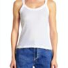 Top a costine Benetton donna spalline sottili aderente-1
