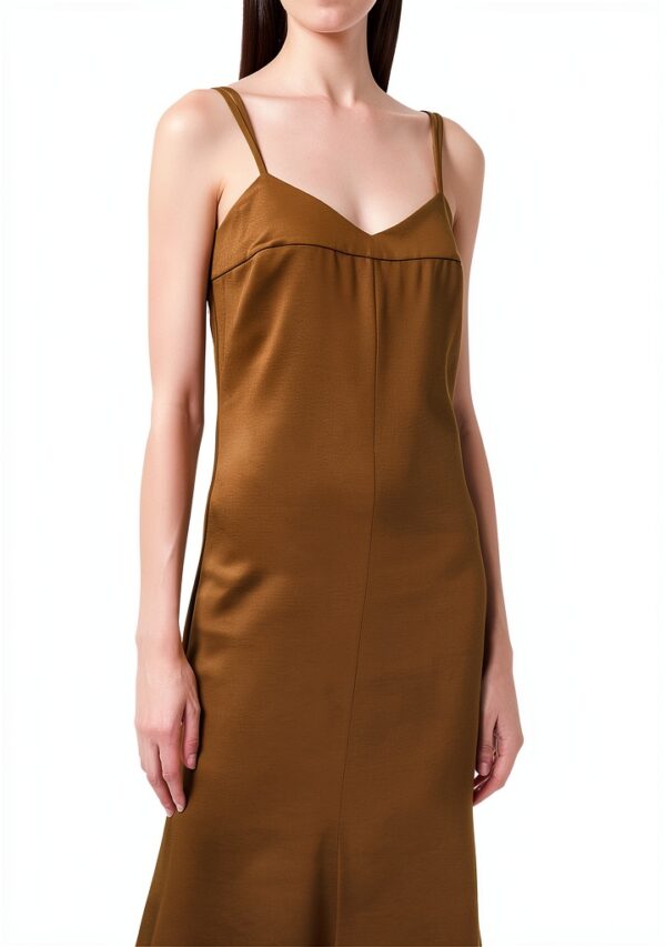 Dress Benetton Donna Poliestere Verde Oliva Modello-1