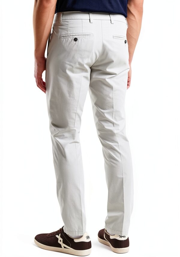 Pantaloni Chino Uomo Cotone Tela Paracadute Grigio-1