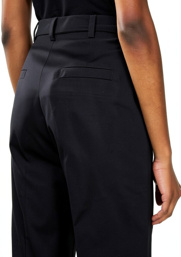 Pantaloni Benetton Donna Nero Cotone Elastan Taglia 38-4