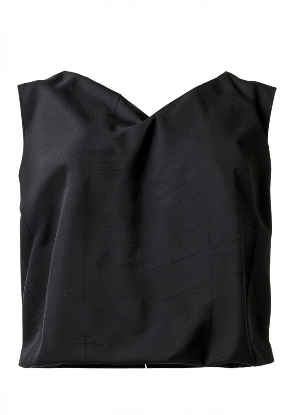 Pantaloni Benetton Donna Viscosa Nero Moda Casual-2