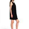 Abito corto Benetton donna poplin ricamo righe senza maniche-2