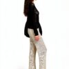 Pantaloncini Donna Benetton Beige M Comodo Casual-2