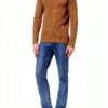 Maglione Uomo Benetton L Beige Maglia Lunga Comodo-1