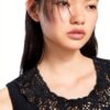 Abito corto Benetton donna poplin ricamo righe senza maniche-5