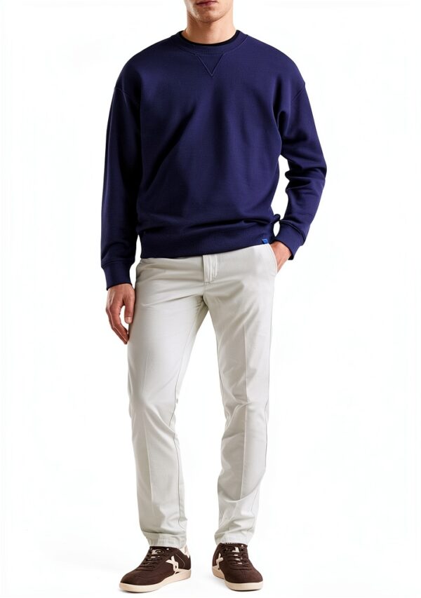 Pantaloni Chino Uomo Cotone Tela Paracadute Grigio-0