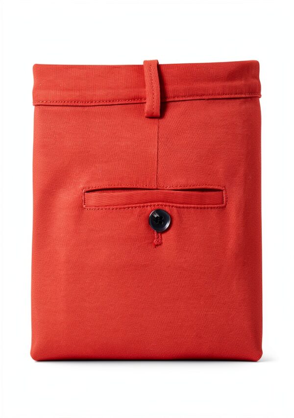 Pantaloni S Benetton Donna Cotone Elastan Rosso Mattone-4