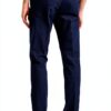 Pantaloni Chino Uomo Cotone Blu Design Moderno Comodo-1