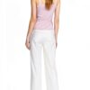 Top a costine Benetton donna spalline sottili aderente-3