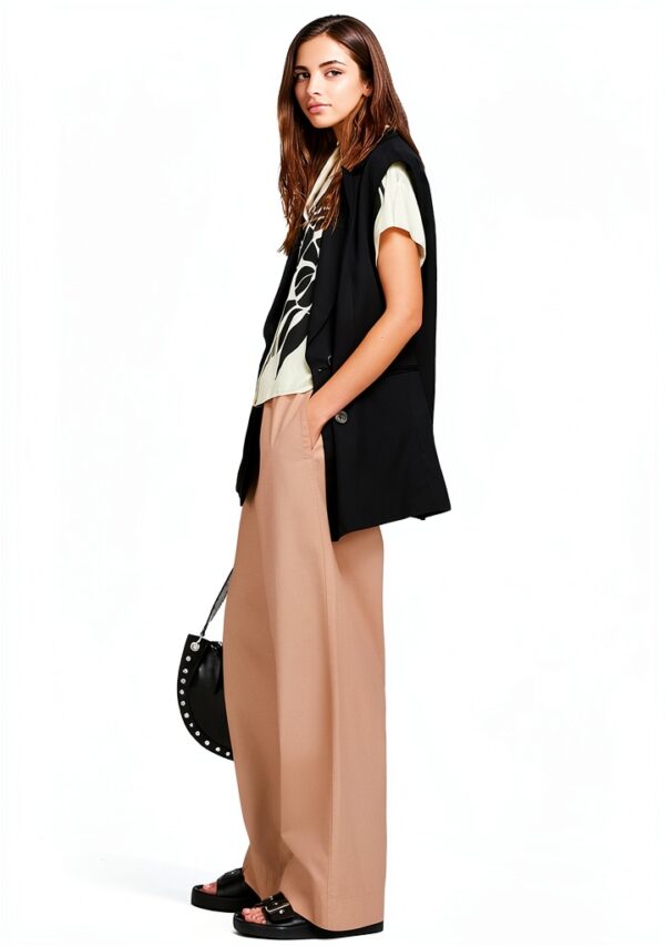 Pantaloncini Donna Benetton Beige Comodi Casual Estate-2