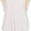 Tshirt Donna Benetton Cotone Girocollo Manica Corta Beige-5