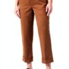 Pantaloni Benetton donna tinta unita piega vita alta-0
