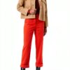 Pantaloni S Benetton Donna Cotone Elastan Rosso Mattone-1
