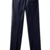 Pantaloni Chino Uomo Cotone Blu Design Moderno Comodo-2