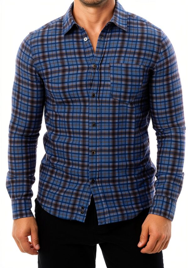 Camicia Uomo Sisley Quadrati Multicolori Slim Fit Cotone-0