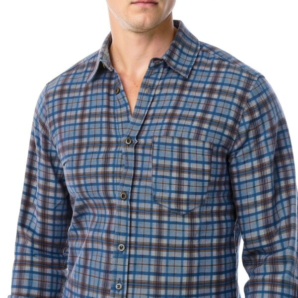 Camicia Uomo Sisley Quadrati Multicolori Slim Fit Cotone-1