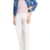 Top a costine Benetton donna spalline sottili aderente-5