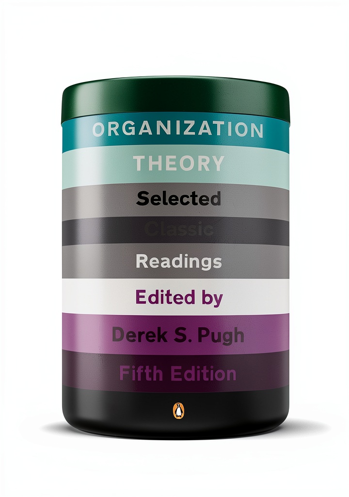 Manager che legge il libro Business Strategy di Penguin