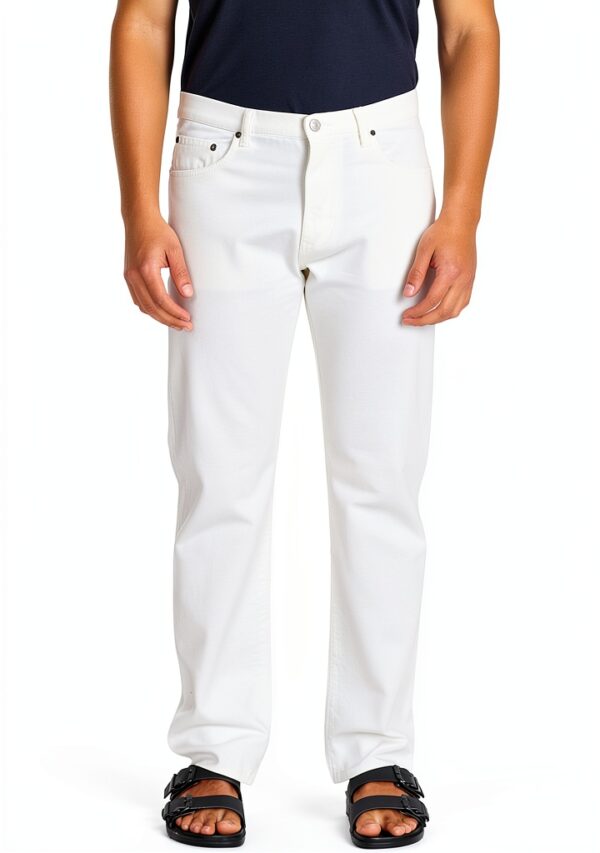 Pantaloni Benetton 100% cotone Snow White Denim-1