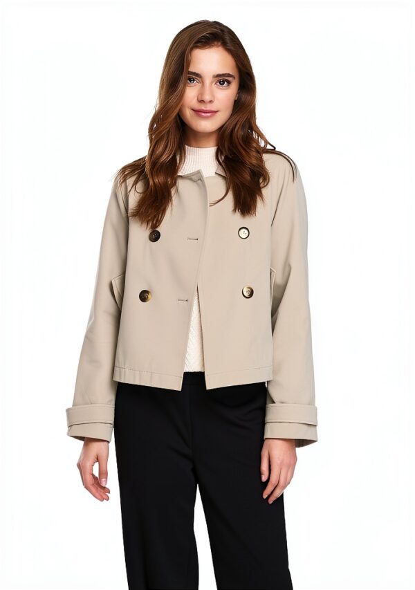 Giacca Only Donna Calda e Sostenibile Oxford Tan-2