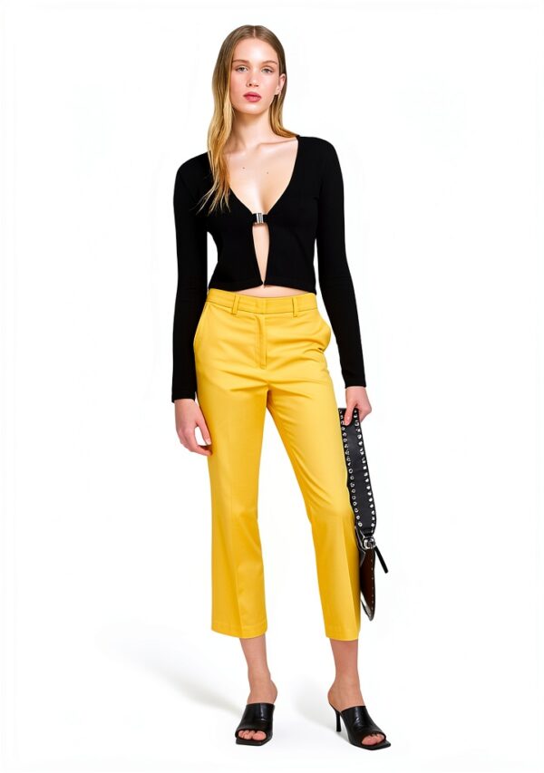 Pantaloncini donna Benetton giallo taglia 38-1