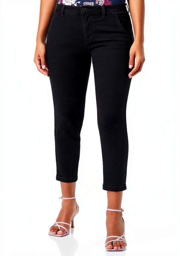 Pantaloncini donna Benetton 99% cotone Black Denim-0