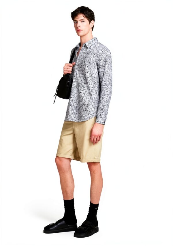 Pantaloncini fit Benetton cotone elasticizzato-2
